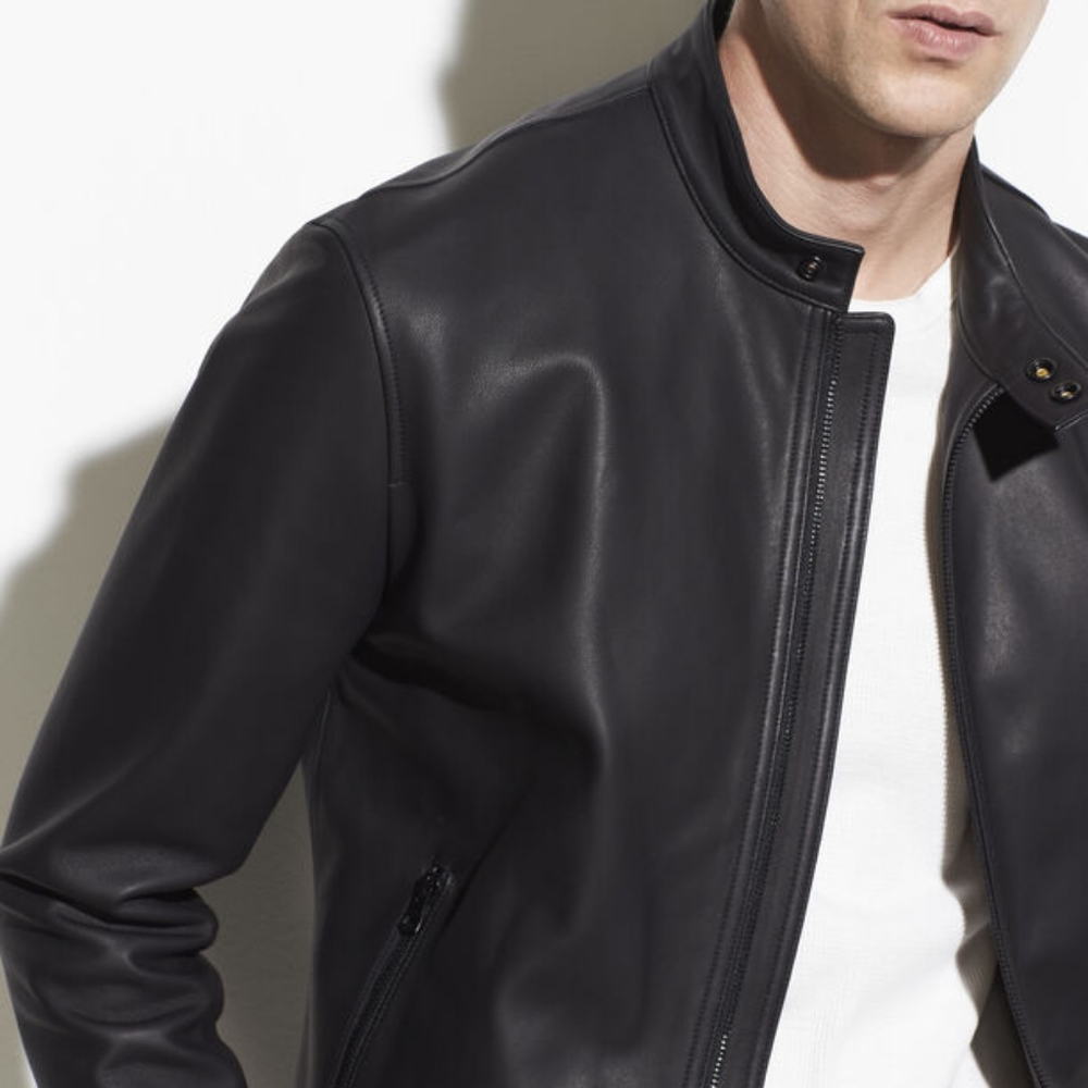 Cow Aniline Men Classic Leather Jacket.